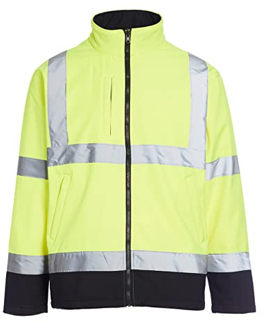 Blackrock 80500 Softshelljacke, hohe Sichtbarkeit, EN20471, Klasse 3, Gelb/Schwarz