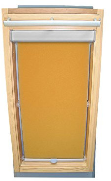 Easy-Shadow Abdunkelungsrollo Rollo mit Blende Thermo gelb für Velux DKL/DKU/RHL/RHU-EP GGU,GPU,GHU,GTU 308 ALU // Maßanfertigung