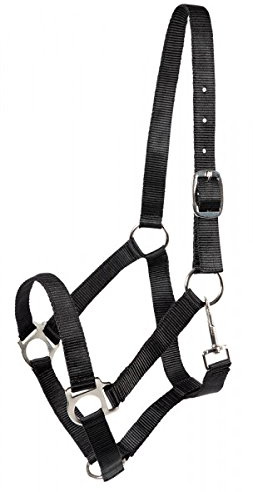 PFIFF 102266-60-Full Halfter -Udine- Pferdehalfter Nylonhalfter Warmblut, L, schwarz