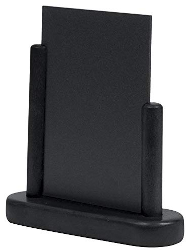 Securit Aufstellbare Menütafel / Kreidetafel, lackiert, Größe S, 10 x 15 cm, Schwarz