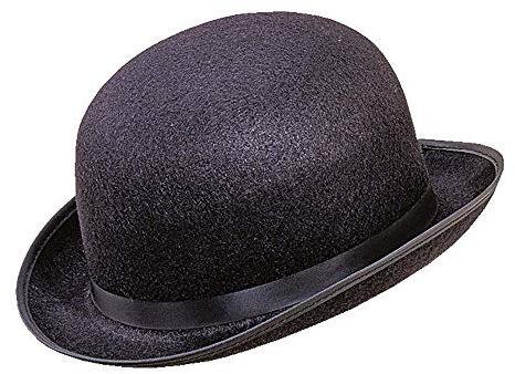 W WIDMANN MILANO Party Fashion 2479L - Bowler Hut, Schwarz, Melone, Derby, Coke, Hut, Kopfschmuck, Accessoire, Mottoparty, Karneval