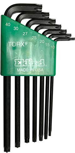 Eklind Tool Tamper Resistant Torx Juego de llaves, unidades 7