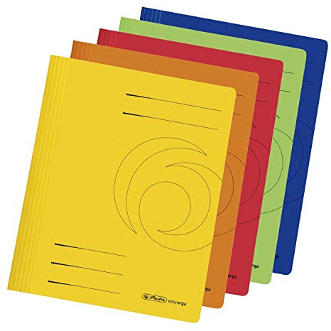 Herlitz 11037181 Schnellhefter A4 Karton gefaltet farbig sortiert 10er Packung (Farbig Sortiert)