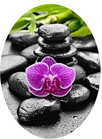 WANDKINGS WC Sticker Wellness Stones Deckel Aufkleber 30 x 40 cm