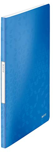 Leitz WOW Sichtbuch in A4 Format, Mit 40 Klarsichthüllen für 80 Blatt, Blau, WOW, 46310036