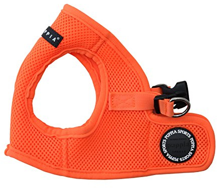 Puppia Hundegeschirr Weste in Neonfarben - Hochwertig und Komfortabel - Auch als Welpengeschirr verwendbar, Orange, S