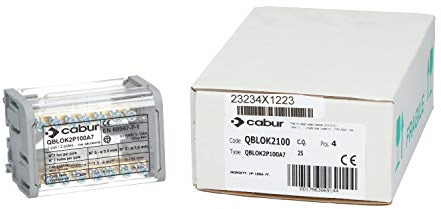 QBLOK4P100A7 MORSETTIERA 2P 100A - 7 FORI QBLOK210