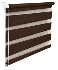 KS Handel 24 DOPPELROLLO DUOROLLO 95 cm BREIT 150 cm LANG Schoko BRAUN INKL. SEILZUG FENSTERROLLO KLEMMROLLO Jalousie