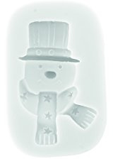 Silikomart bakform för sockerpasta, snögubbe silikon vit snögubbe vit