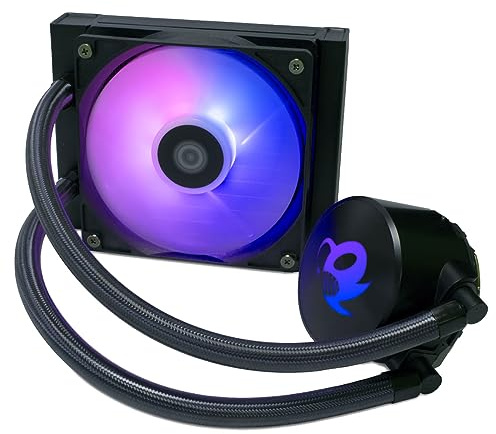 Deep Gaming DeepRunny - Kit Refrigeracion Líquida PC ARGB con Controlador, Compatible con Intel y AMD, Sin Mantenimiento, TDP hasta 180W, Ventilador 120 mm Silencioso. Color Negro