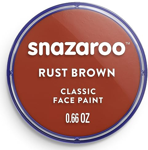 Snazaroo 1118977 Schminkfarbe - Rostbraun, 18ml Topf - hautfreundliche Gesichtschminke auf Wasserbasis, wasservermalbar, parabenfrei, Face & Bodypaint Farbe für Kinder & Erwachsene