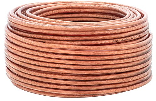 Cavo per altoparlante 10m (Trasparente) DCSk - 2x4mm² - Cavo in rame OFC per HiFi/Audio - 99,99% cavo in rame con isolamento