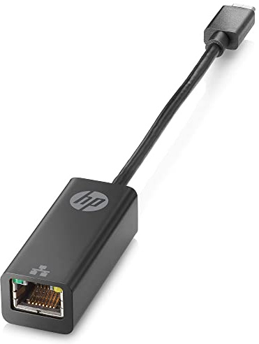 HP Adaptador USB Tipo C a RJ45 - (Ethernet, Compatible con Alta Velocidad), Color Negro