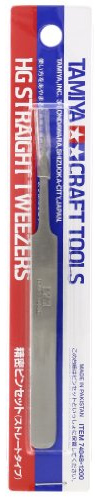 Tamiya 300074048 - Pinzette HG gerade/spitzig, Silber
