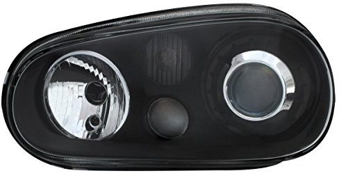 TYC Satz Scheinwerfer passgenau | kompatibel mit Volkswagen Golf IV 1998-2003 - Schwarz - inkl. Nebelscheinwerfer