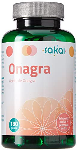 ONAGRA 1000 mg | Aceite de Onagra 1ª Prensada en Frío – 10% GLA (Ácido Gamma Linolénico) | Cuidado Femenino, Piel y Equilibrio Hormonal | 180 perlas | SAKAI