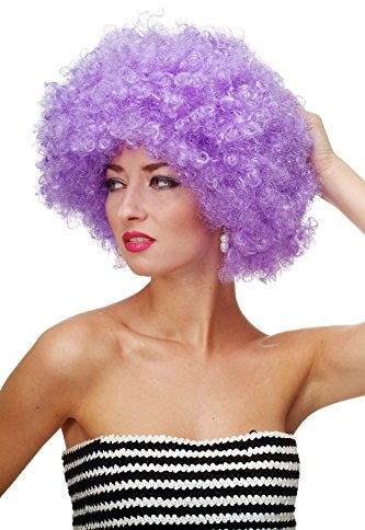 WIG ME UP - PW0011-P08 Perücke Afroperücke Afro 70er Jahre Party Partyperücke Funk Funky Disco Foxy Violett