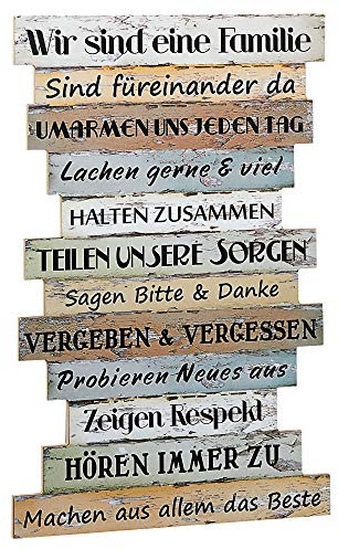 Bild Planken-Schild - Familienregeln ~ Lv KW 11