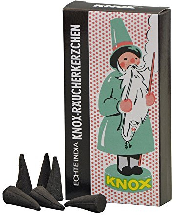 KNOX Räucherkerzen/Rauchkegel Ostalgie - Duftnote: Weihrauch - 24 Stück - Made in Germany