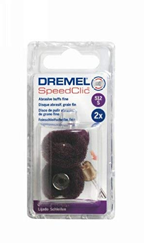 Dremel 512S EZ SpeedClic - Discos de Pulir Abrasivos de Acabado, Accesorio para Herramientas Rotatorias, Grano 320, Diámetro de Trabajo 25 mm, 20.000RPM Máximas, Color Violeta