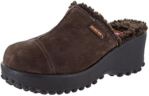 Raket hund kvinnor plattform komfort skjuvning clog mule, Choklad, 37.5 EU