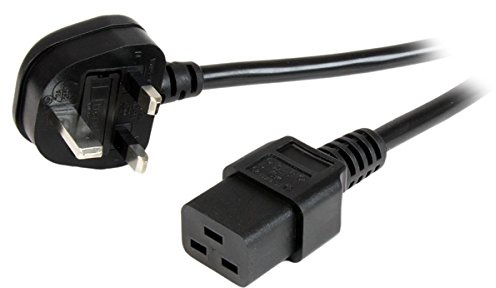 StarTech. com 2 m strömkabel BS1363 till IEC 320 C19 för dator – UK till C19 nätkabel – mle/hona (PXTUKC192M)