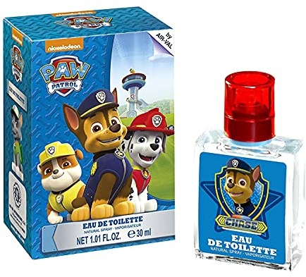 Paw Patrol Parfüm für Kinder: Eau de Toilette im schönen Glasflakon mit Chase Motiv, Geschenk für Jungen (30ml)