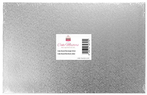 Pati-Versand 12717 Support à Gâteaux Rectangle Carton Argent 46 x 40 x 2 cm