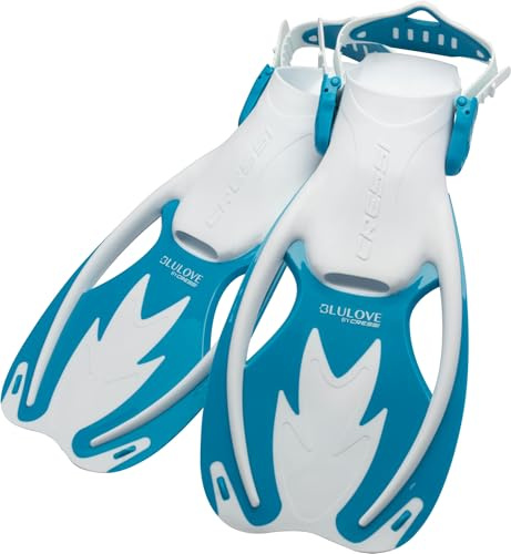 Cressi Rocks Kids Fins (White Light Blue, Large/X-Large)