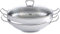 Fissler Nanjing Padella wok in acciaio inox 36 cm, grande padella wok senza rivestimento, padella di ispirazione asiatica con coperchio in vetro, incluso inserto vaporiera, anche a induzione