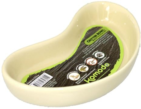 Komodo Kidney Bowl Dishwasher Safe Durable Hygienic Food Water Terrarium Critter Feeding Dish Pets Accessory for Reptiles - Small