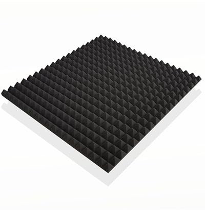 Pyramidenplatten, ca. 100x100x3cm, Anthrazit Schwarz (Verpackungseinheit = 50 Platten = ca. 50 m²), Schallschutz, Akustik, Dämmung