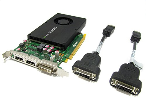 HP C2J93AT NVIDIA Quadro K2000 Scheda Video, 2GB DL-DVI+2xDP, Verde