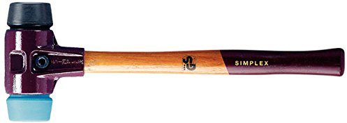 Halder 2310479 Schonhammer Simplex aus Hartgummi/Weichgummi, 30 mm