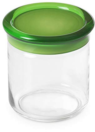 Omada Design Tarro de plástico con tapa de plástico entrelazada y sello de frescura, capacidad de 0,75 litros, apto para lavavajillas, apilable, línea Trendy