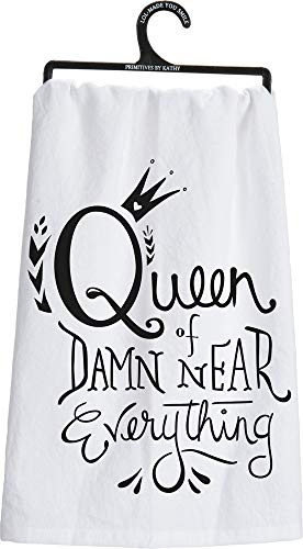 Primitives by Kathy Women Tea Towel, Cotton, 28 x 28, Neutral