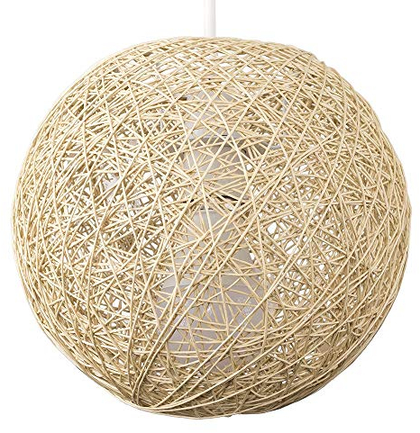 MiniSun | Small Modern Cream Lattice Globe Ceiling Pendant Light Shade | Pendant Lights, Home Décor & Improvement Essential | 200mm Shade Width