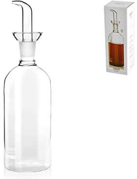 H&H Zylindrische Vase, Borosilikat, transparent, 0,5 Liter