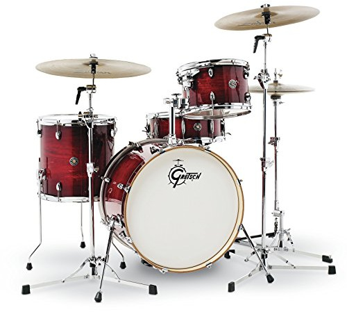 Gretsch Drums CT1-J404-GCB Catalina Club 4-teiliges Trommelschalen-Set, Gloss Crimson Burst
