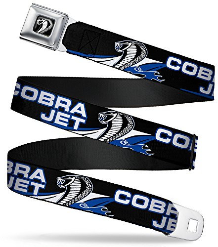 Buckle-Down Herren Sicherheitsgurt Jet/Cobra Head Flame Schwarz/Blau/Weiß X-Large Gurtband Gürtel, Mehrfarbig, 1.5 Wide-32-52 Inches in Length