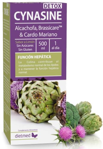 Complemento Detox Hepático con Cardo Mariano y Alcachofa - Diente de León, Brócoli Brassicare™ y Colina - Apoyo a la Función Hepática y Metabolismo de Lípidos - 500 ml Sabor Limón - DietMed