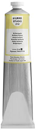 LUKAS STUDIO OIL 200 ml, Ölfarbe in Premium-Qualität, Farbton Brillantgelb