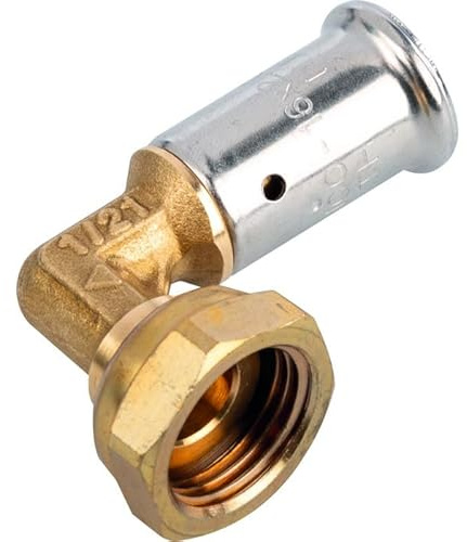 Henco - Raccord Multicouche à sertir HENCO - Coude multicouche laiton à sertir TH ou BE écrou libre Femelle (15/21) 1/2 - Ø16 x 2,0 HENCO