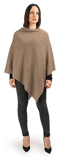 DALLE PIANE CASHMERE Poncho Donna 100% Cashmere - Colore: Visone