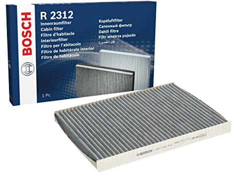 Bosch R2312 Activated Carbon Cabin Filter, Replacement Filter - Against Unpleasant Smells, Pollen and Dust for Cleaner Air Inside the Vehicle
