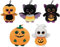 Ty Halloween Paket Beanie Boos Mini 8,5 cm 5tlg. - Fledermaus - Radar & Scaredy, Geist - Scary, Eule - Ozzie, Punkin - Kürbis