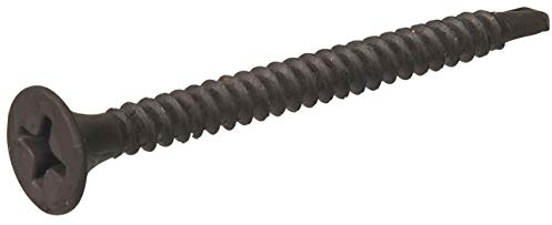 The Hillman Group 39532 6 x 1-7/8-Inch Self Drilling Phillips Drywall Screw, 100-Pack , black