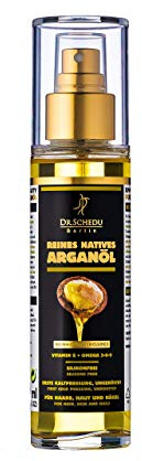 Dr. Schedu Berlin 100% reines natives marokkanisches bio Arganöl, vegan, ungeröstet, erste Kaltpressung & ohne chemische Behandlung, für Haare, Gesicht, Haut und Nägel