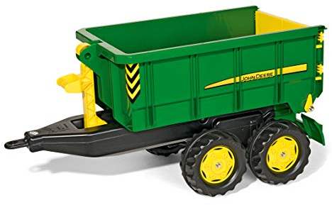Rolly Toys rollyContainer John Deere (Hakenabroll-Kipper mit Absetzmulde, Zweiachsanhänger, für Kinder von 3-10 Jahren) 125098