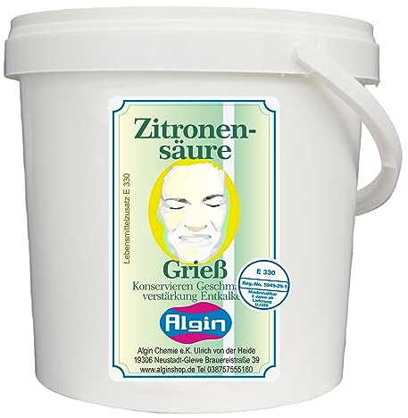 Algin Zitronensäure Grieß 5kg Eimer